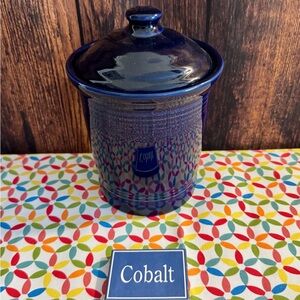 Fiestaware Cobalt Blue (small) 1QT Canister NWT